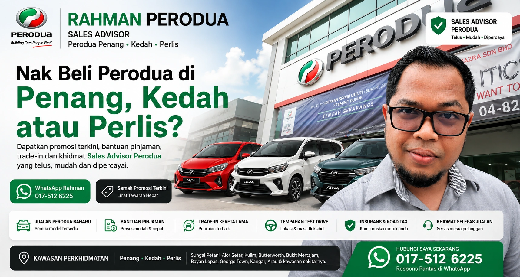 Rahman Perodua Sales Advisor Penang Kedah Perlis